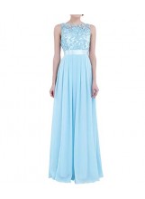 Elegantes hellblaues Abendkleid